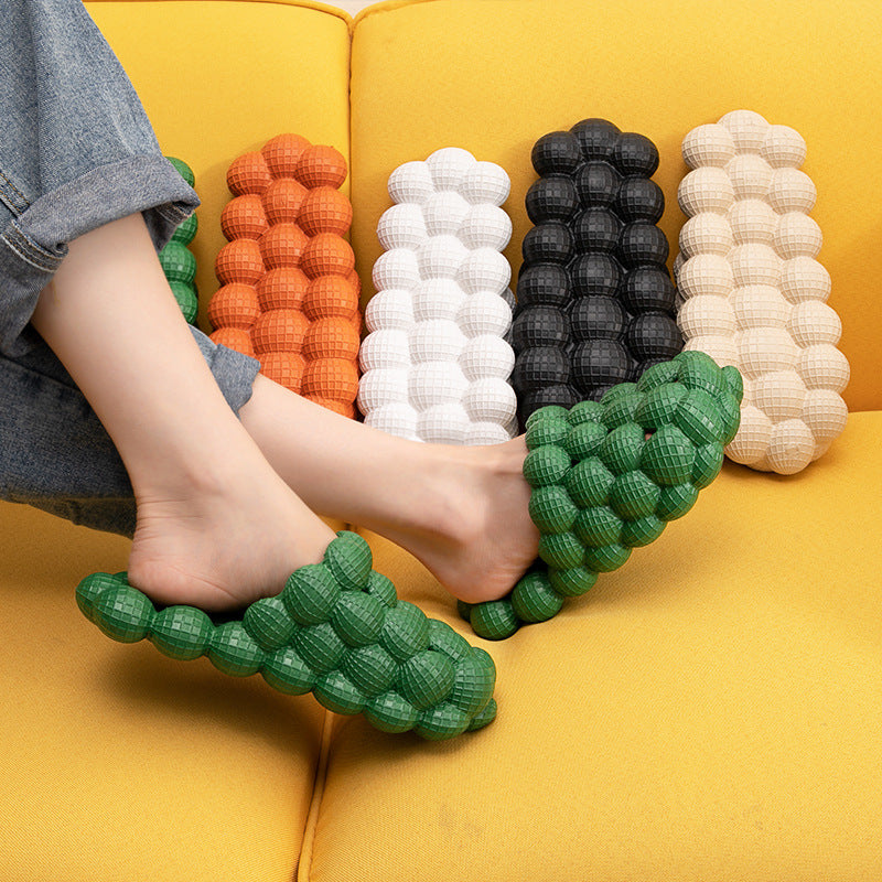 Outer Wear Creative Herringbone Baotou Thick-soled Bathroom Slippers