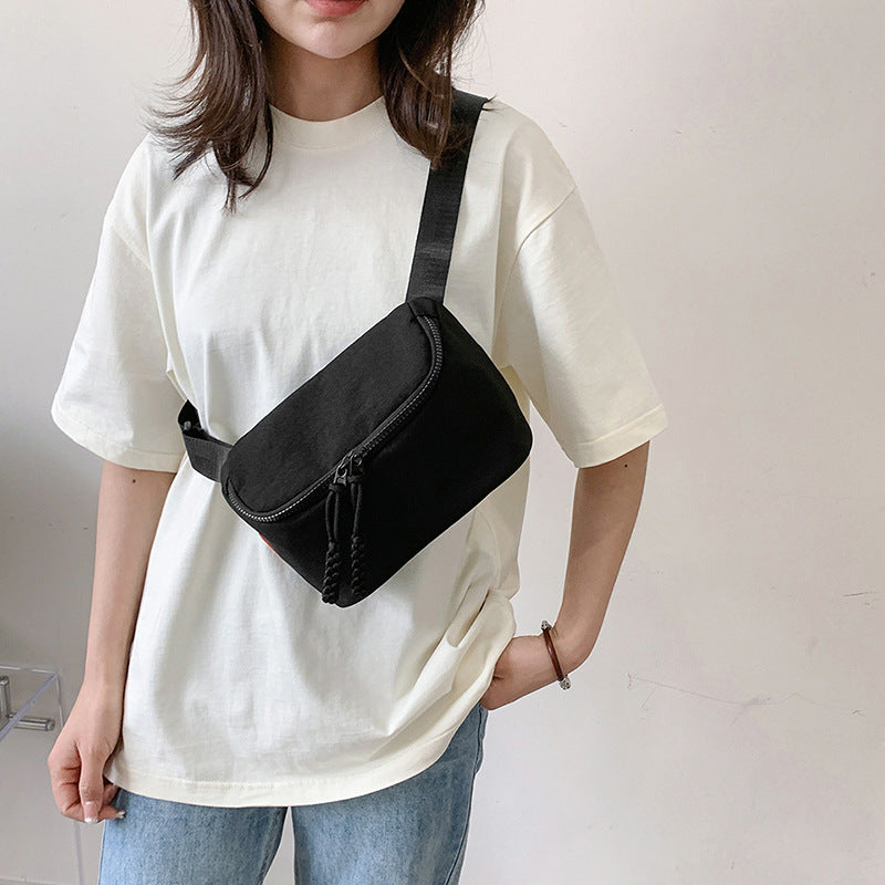 New Waist Bag Single Shoulder Crossbody Phone Bag Solid Color Simple