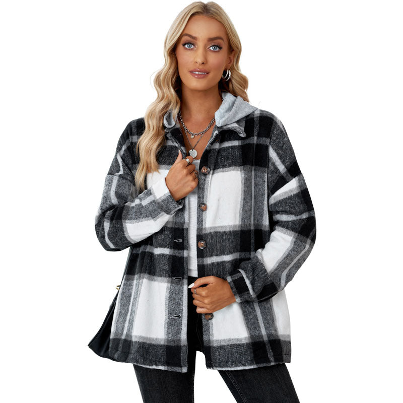 Women's Winter Pure Cotton Plaid Jacket