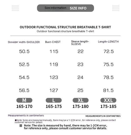 Summer Outdoor Patchwork Pocket Breathable Short-sleeved T-shirt