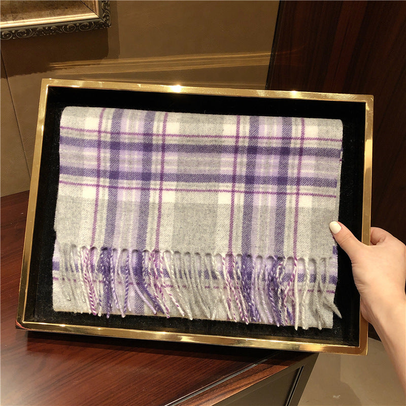 Edinburgh Scotland Edinburgh Plaid Scarf Winter New Wool Cashmere Warm