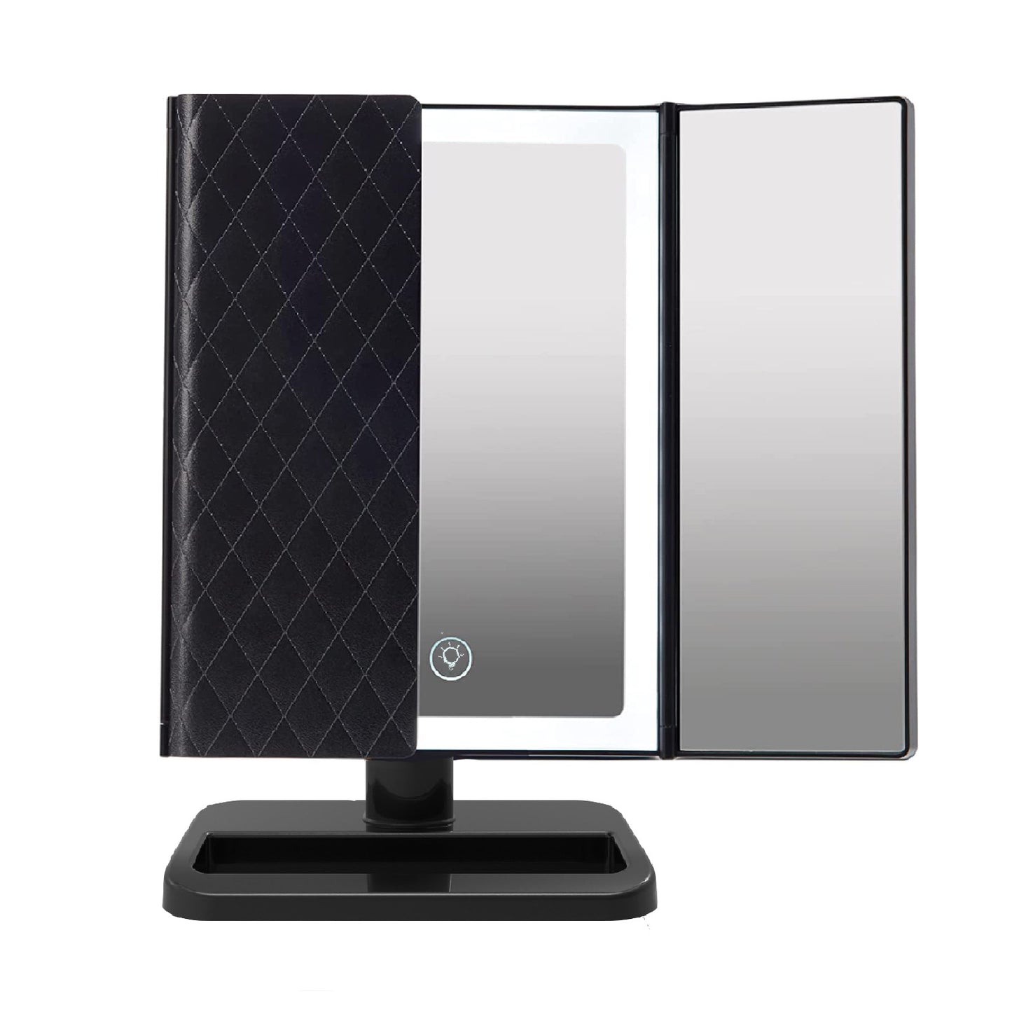 Desktop Fill Light With Light Folding Tri-fold Shell L Makeup Mirror