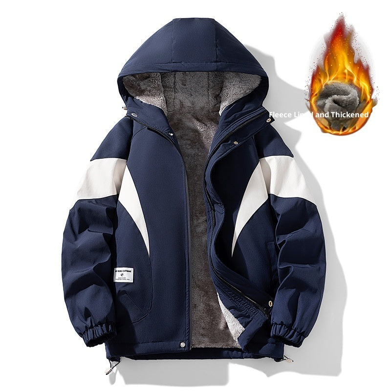 Autumn And Winter Fleece-lined Jacket