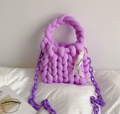 Woven Bag Diy Material Homemade Iceland Wool Hand Carry Messenger