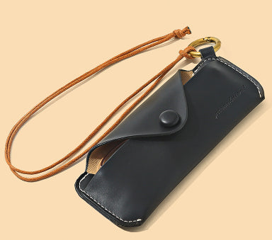 Soft Leather Bag Portable Storage Myopia Glasses