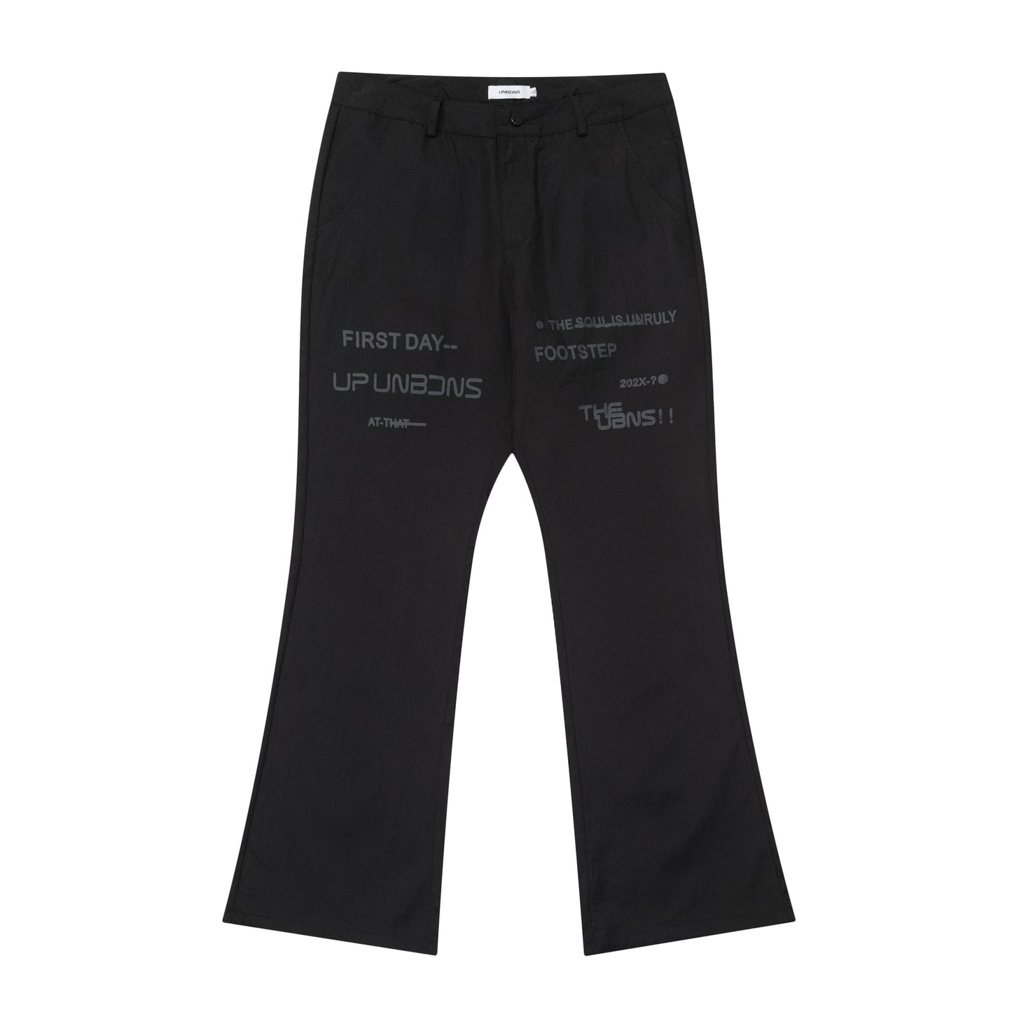 Letter Print Design Neutral Leisure Horn Trousers