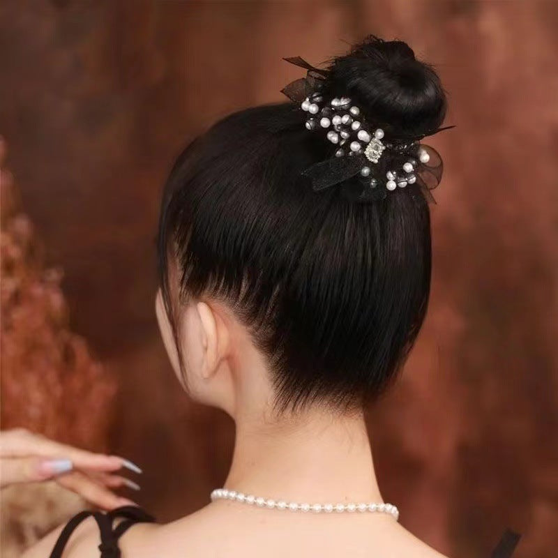 Fabric Clip Pure Butterfly Pearl Meatball