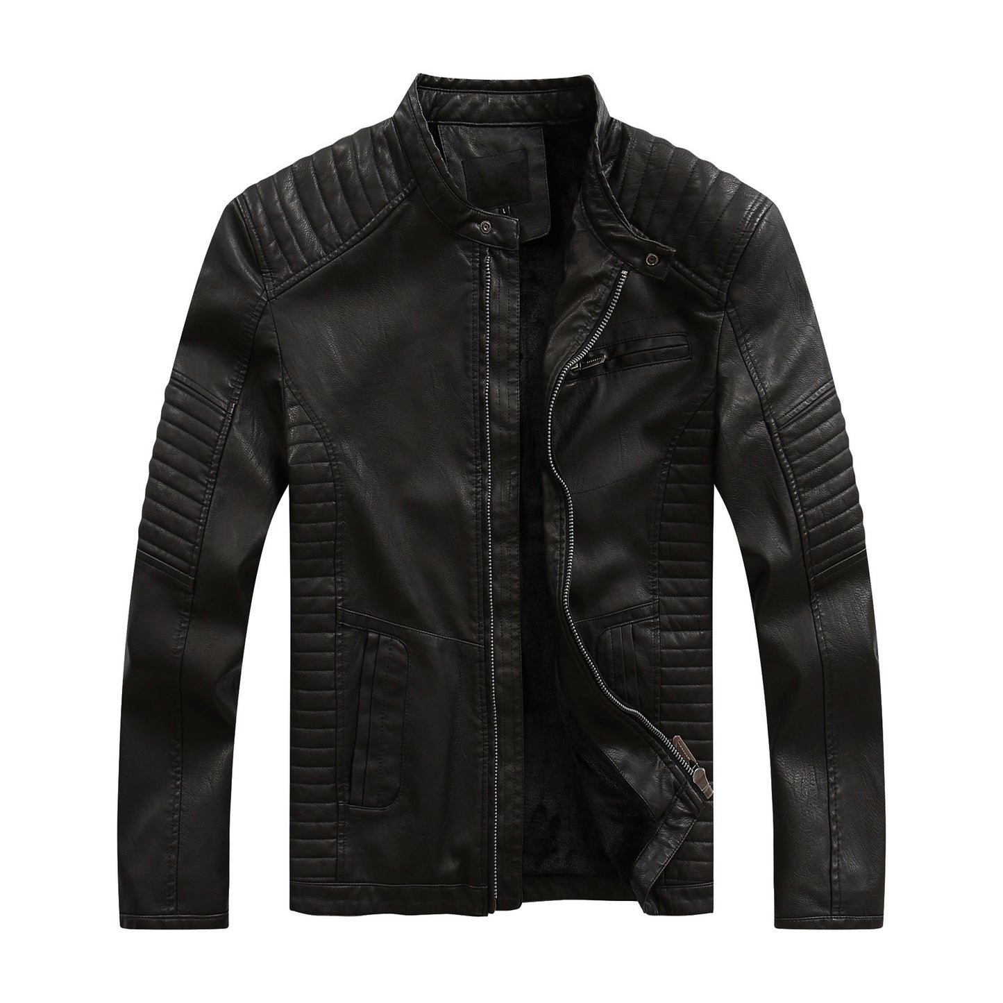Style Washed Men's Pu Leather Jacket 3New