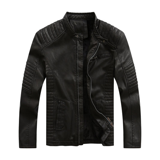 Style Washed Men's Pu Leather Jacket 3New