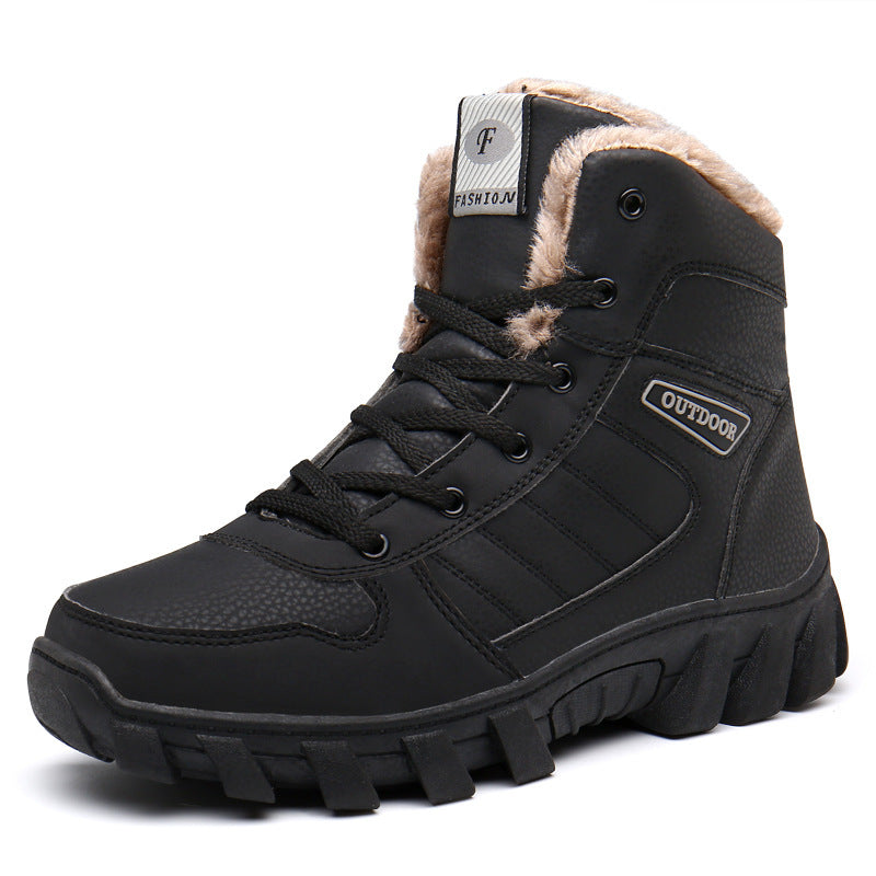 Lace-up Anti-slip Couple Snow Boots Winter 910