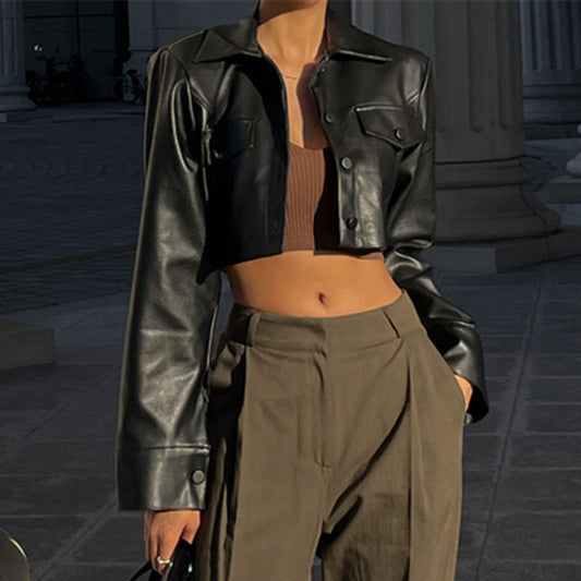 Fashion Women's Motorcycle Suit Single Breasted Coat