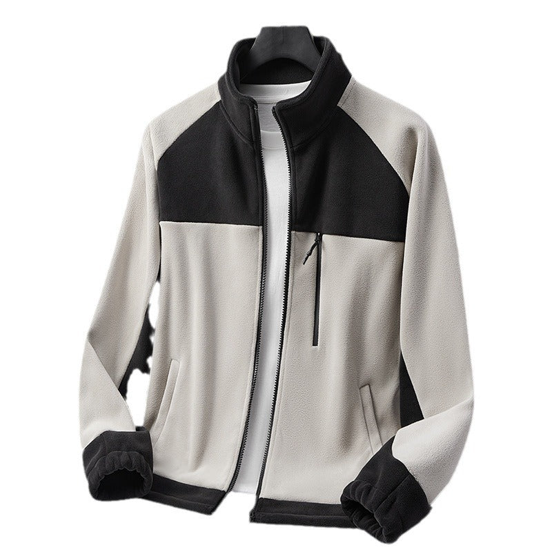 Fleece-lined Polar Fleece Casual Couple Loose All-matching Warm Trendy Tops