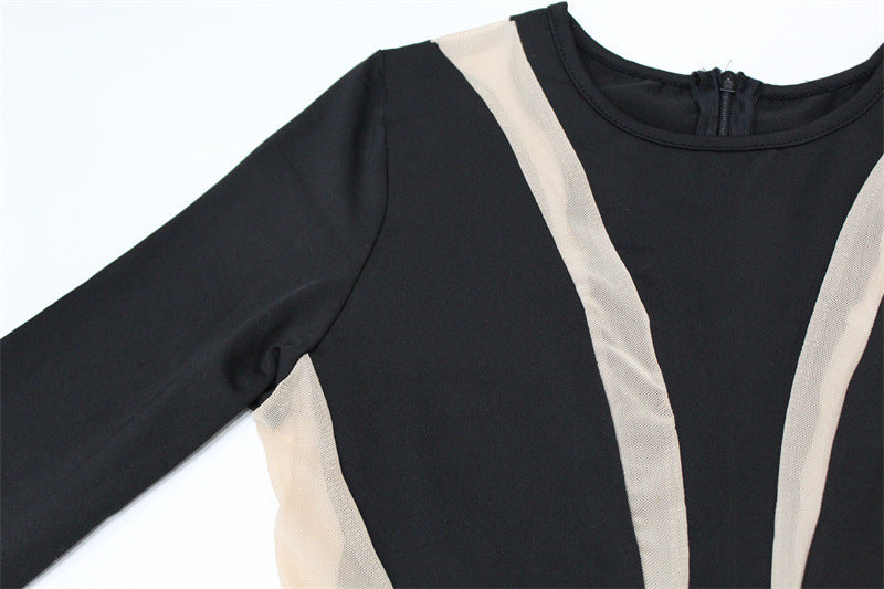 Women's Round Neck Long-sleeve Color Trend