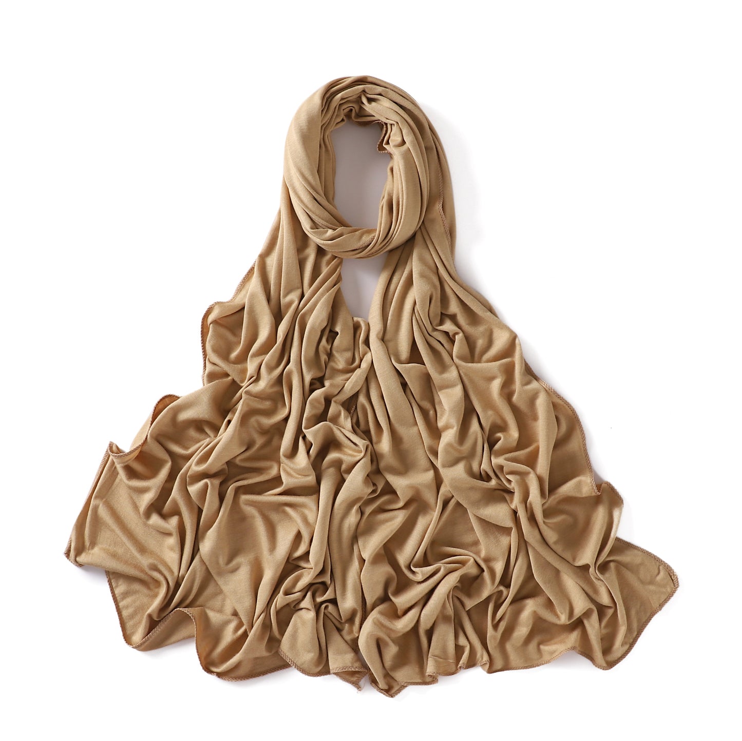 Colors Solid Color Modal Scarf Small Size Monochrome Jersey Veil Mercerized Cotton Scarf