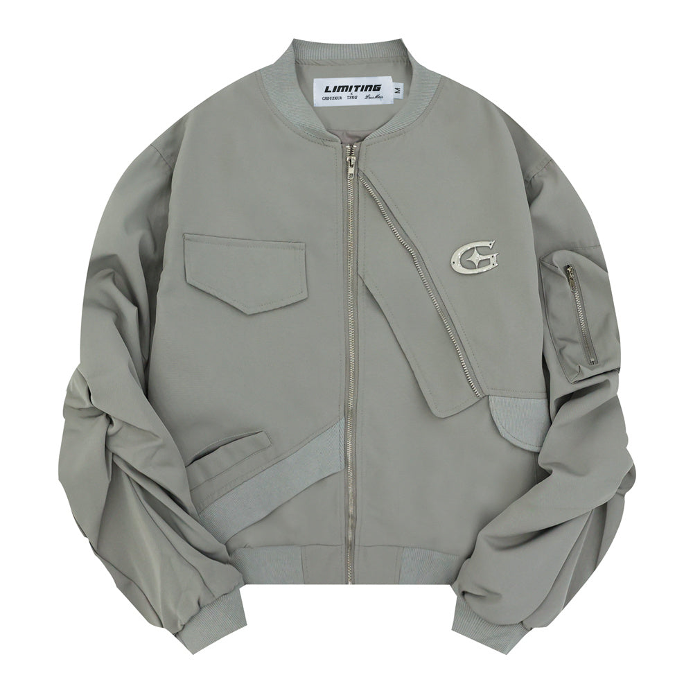 National Fashion Niche Irregular Design Pleated Loose Jacket Coat
