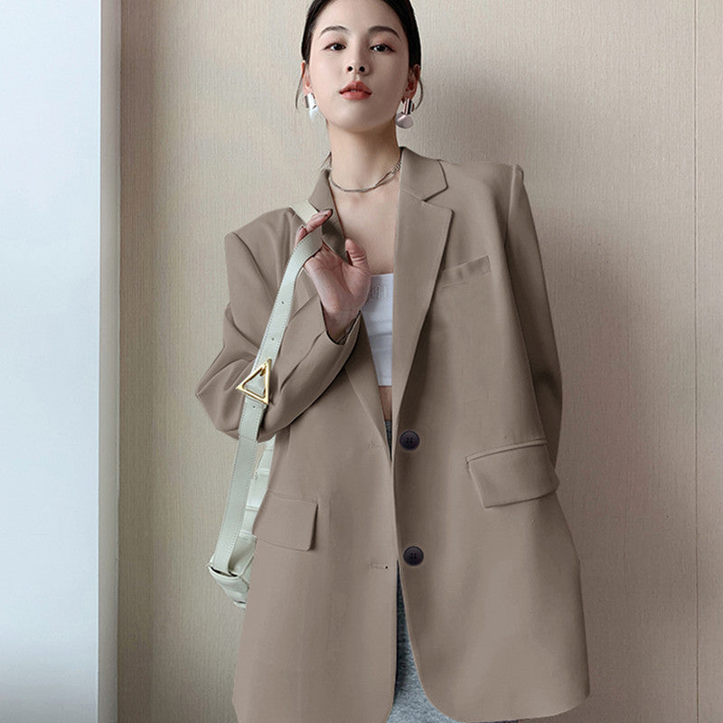 Women's Solid Color Casual Korean Loose Jacket