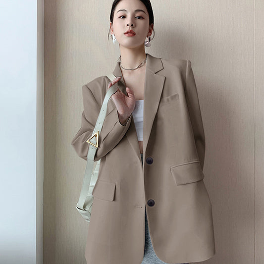 Women's Solid Color Casual Korean Loose Jacket