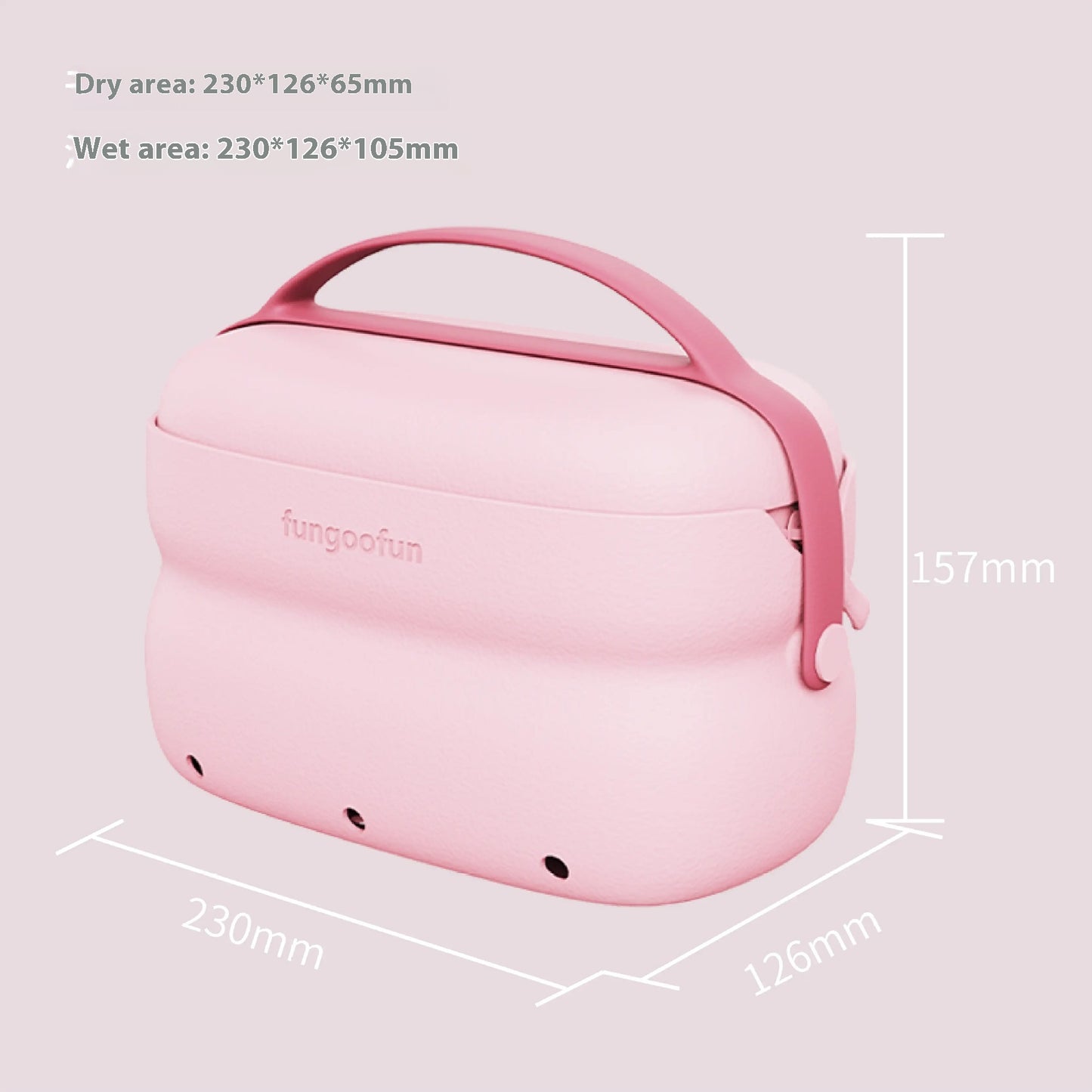 Cosmetic Bag2-in-1  With Handle Hangable Dry And Wet Separation Toiletry Bag Fashion Candy-color Portable Waterproof Storage Travel Bags