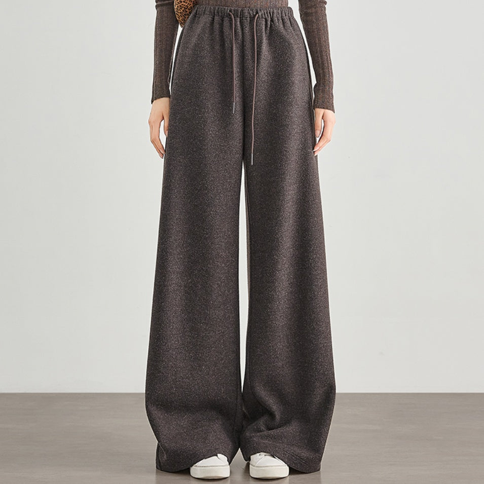 Womens Wool-Blend Patterned Tweed Casual Sweatpants