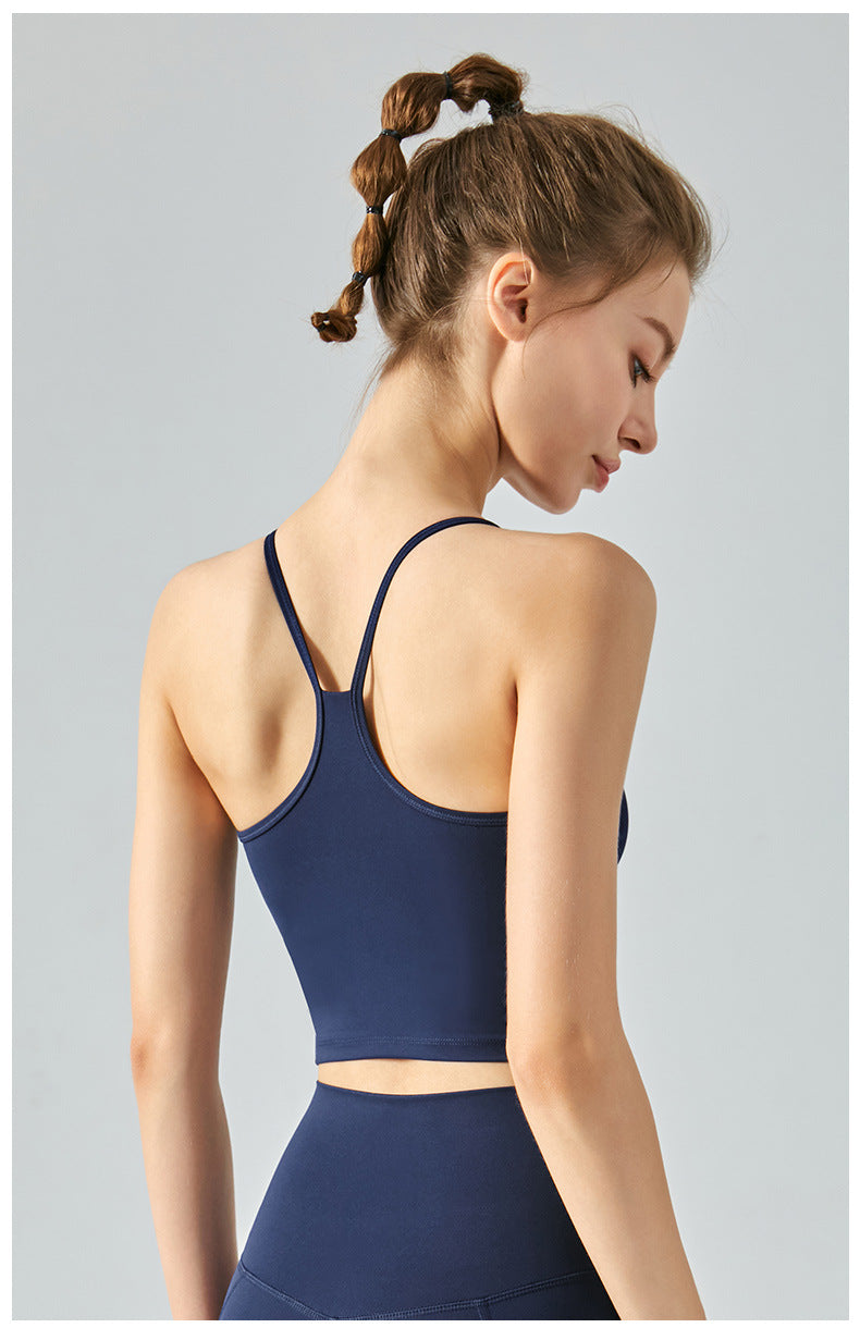 Halter Yoga Vest With Chest Pad Women's Sports Underwear