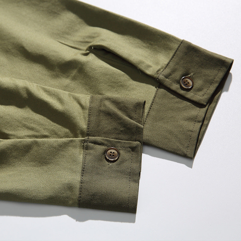 Loose Casual Military Block Shirt Men's Mountain