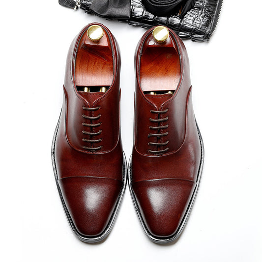 New Men's Business Three-joint Casual Formal Leather Shoes