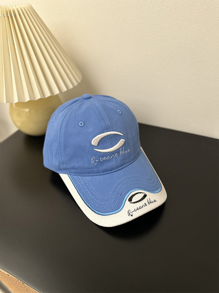 Patchwork Color Big Head Circumference Baseball Cap Outdoor Embroidered Sun Protection Sun Hat