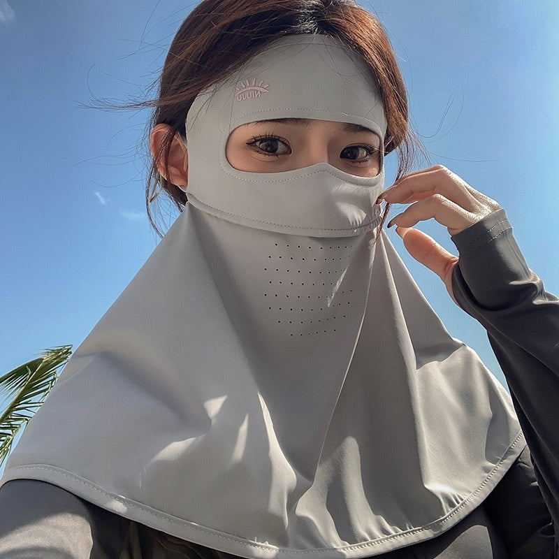 Cycling And Driving Ice Silk Mask UV Protection Facekini Veil