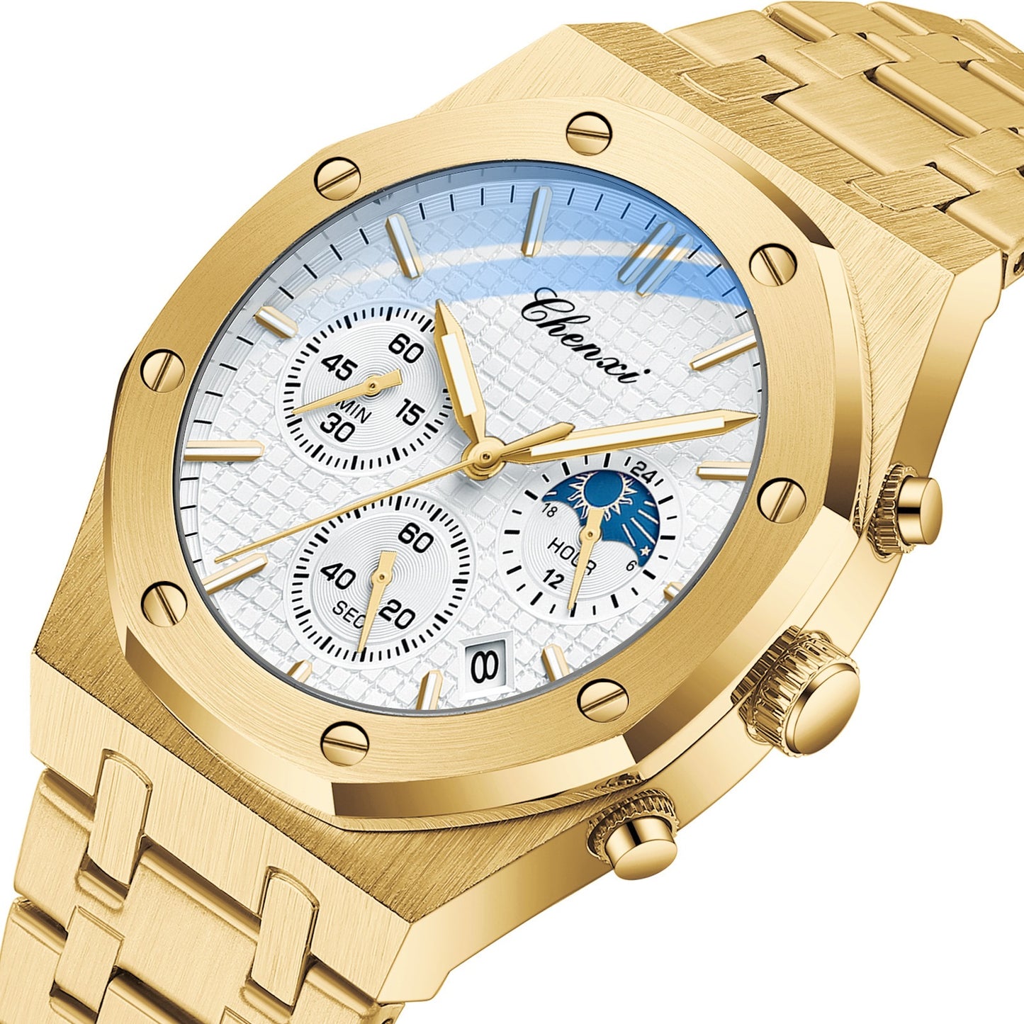 Men's Steel Band Waterproof Quartz Non-mechanical Watch