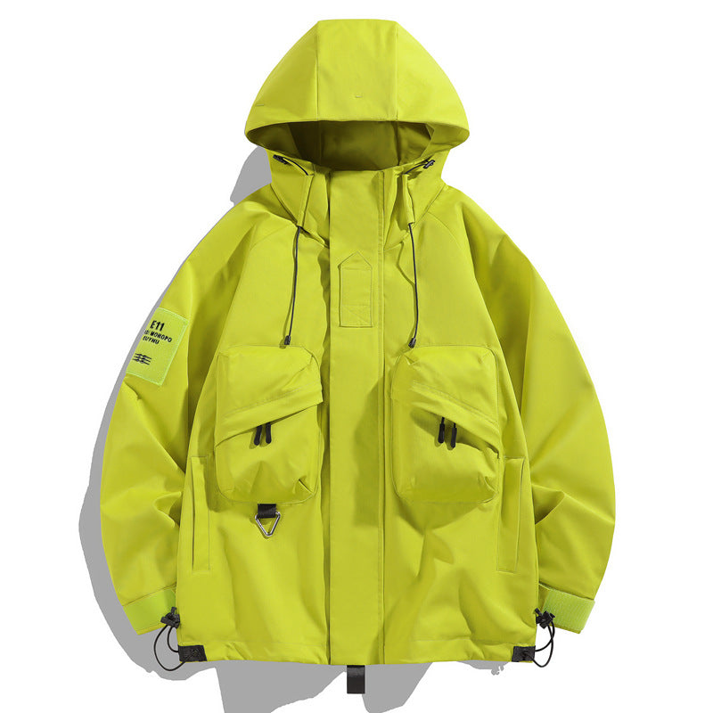 Tooling Style Shell Jacket Coat And Trench Hoodie