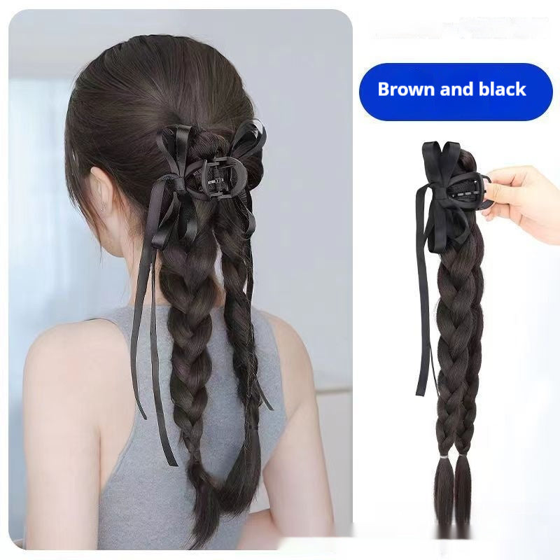 Fishbone Twist Braid Ribbon Ballet Wind Natural Sweet Grip