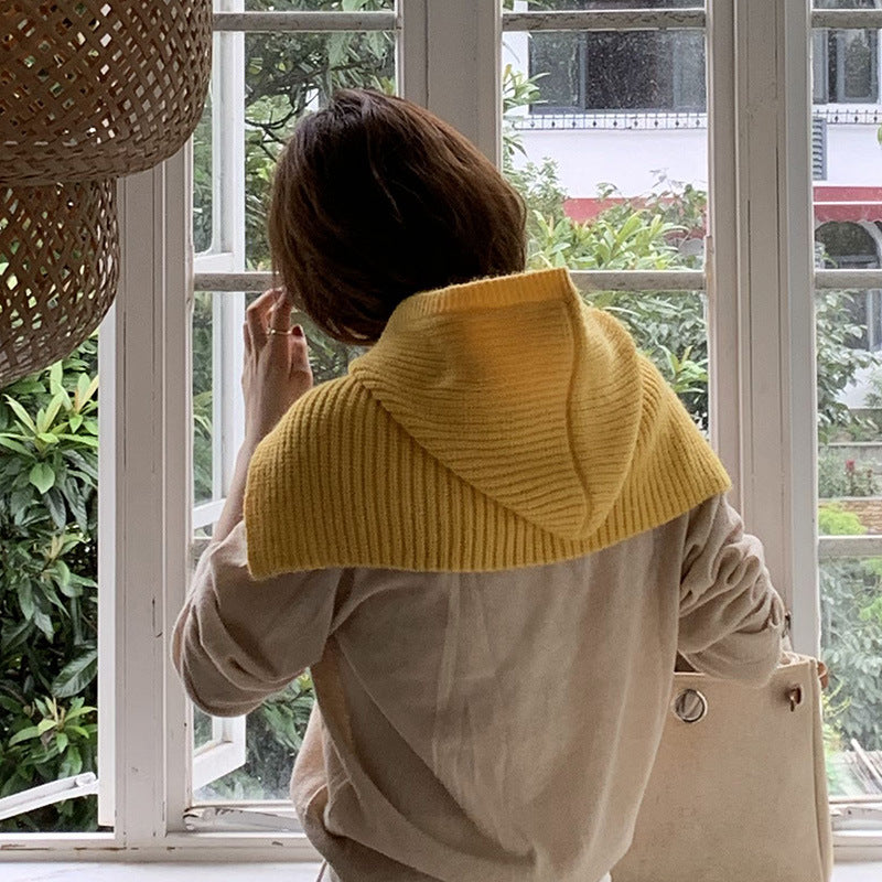 Women's Solid Color Warm Knitting Wool Scarf