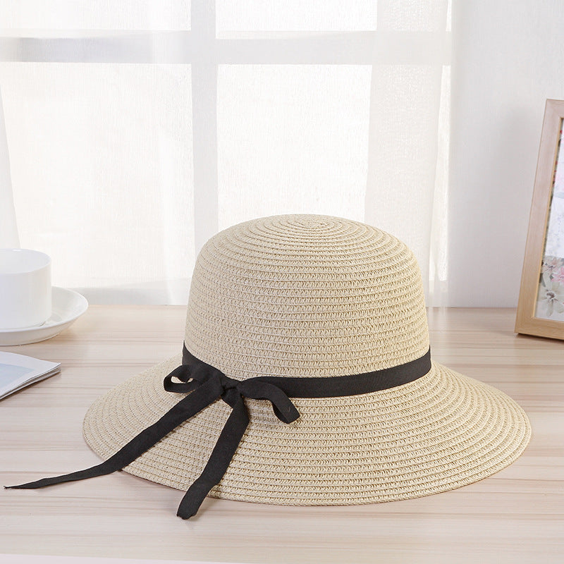 Ribbon Bow Sunscreen Holiday Fisherman Hat Large Brim