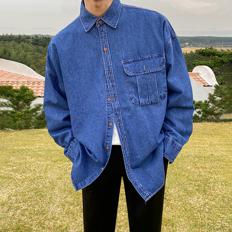 Denim Shirt Men's Spring New Long Sleeve