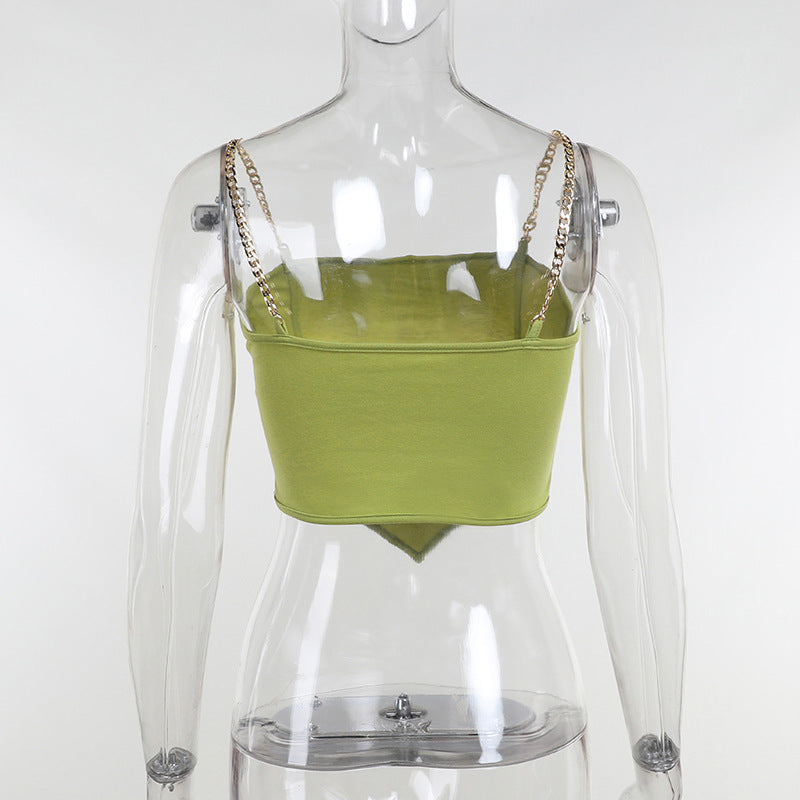 Women's Chain Sling Off-Shoulder Top