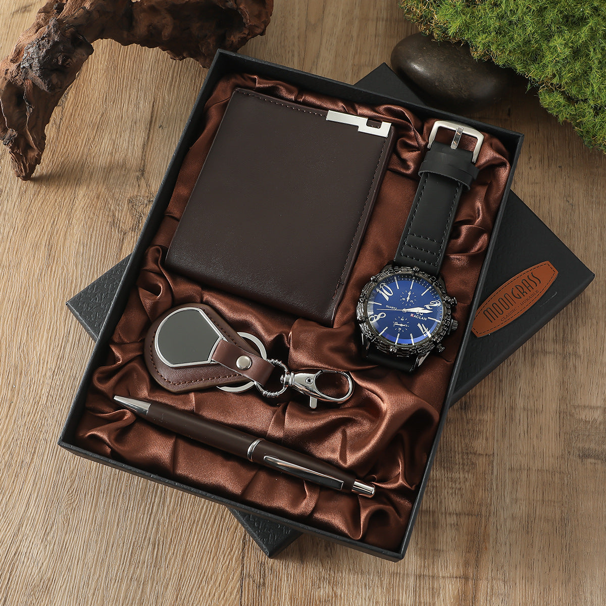 Black Large Dial Business Gift Box Set