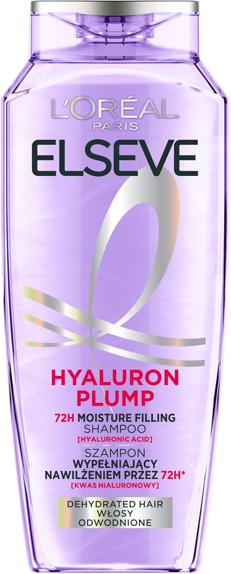 L'Oréal Paris Champú Hidratante Elvital Para Cabello Brillante Y Saludable, Con Ácido Hialurónico Para Un Impulso Hidratante, Hydra Hyaluronic, 400 Ml