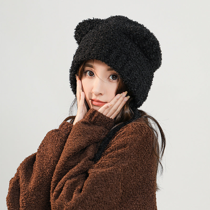 Japanese Style All-matching Warm Soft And Adorable Woolen Cap