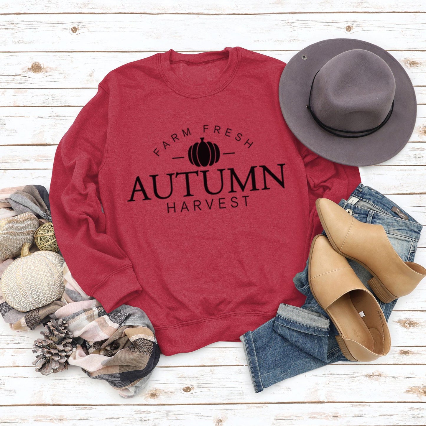 Letter Round Neck Fashionable Loose Long Sleeve Sweater