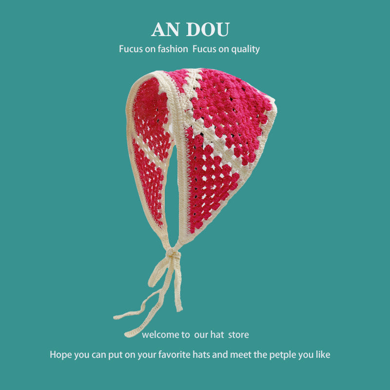 Spring And Autumn Fashion Knitted Crocheted Hollow Triangular Binder Women