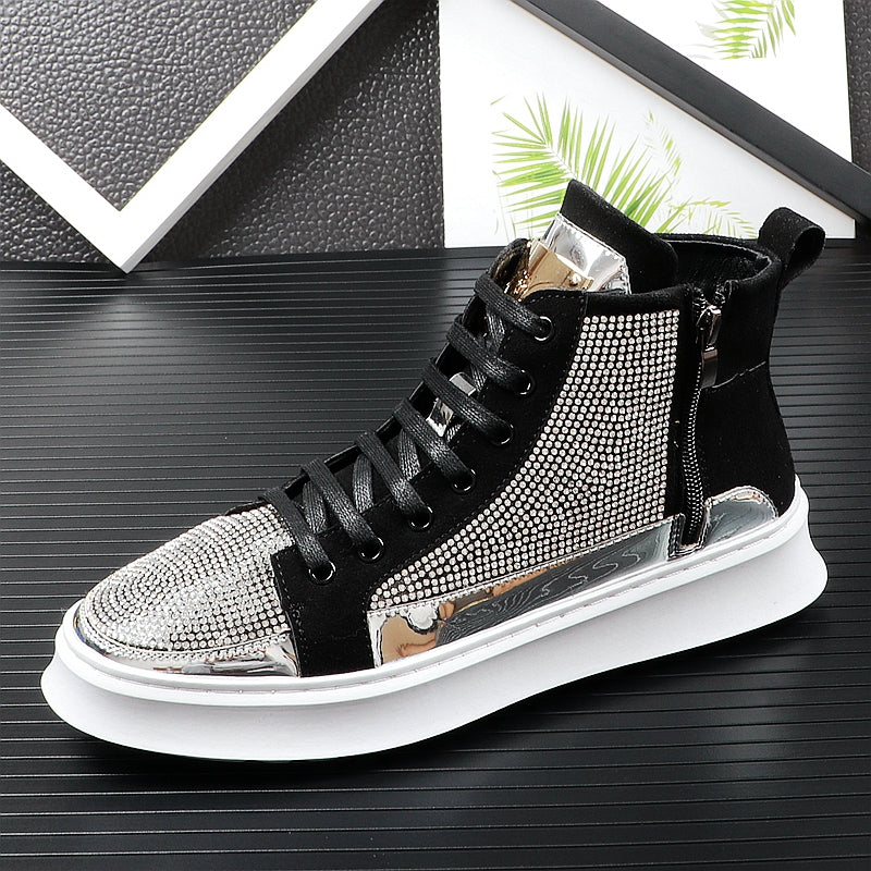 High-top Shoes Men's Fashion Personality Trendy Shoes Short Boots Cowboy Boots