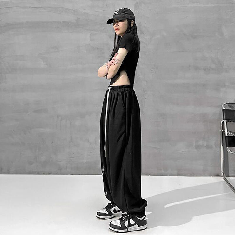 Women's Fashion High Waist Loose Casual Dancing Sweatpants