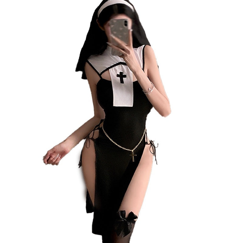 Punishment Sister Lingerie Sexy Slit Temptation Set