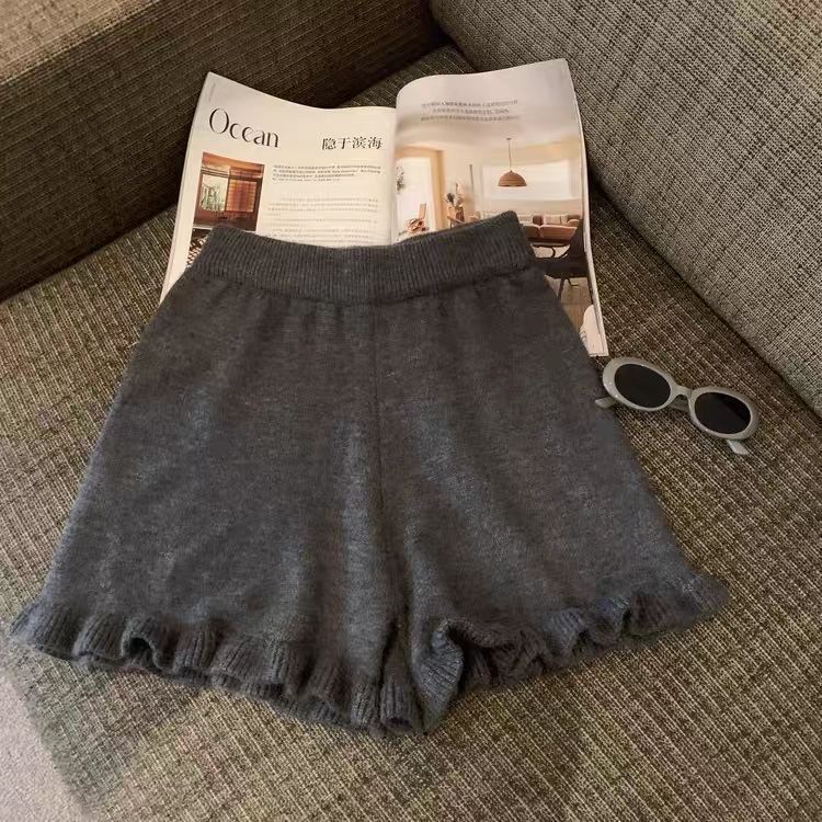 Knitted Elastic High-waist Casual Pants