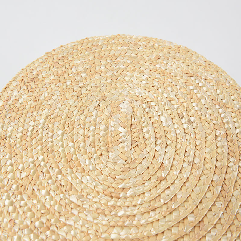 Fashion Flat Top Straw Bucket Hat Sunshade Sunshade