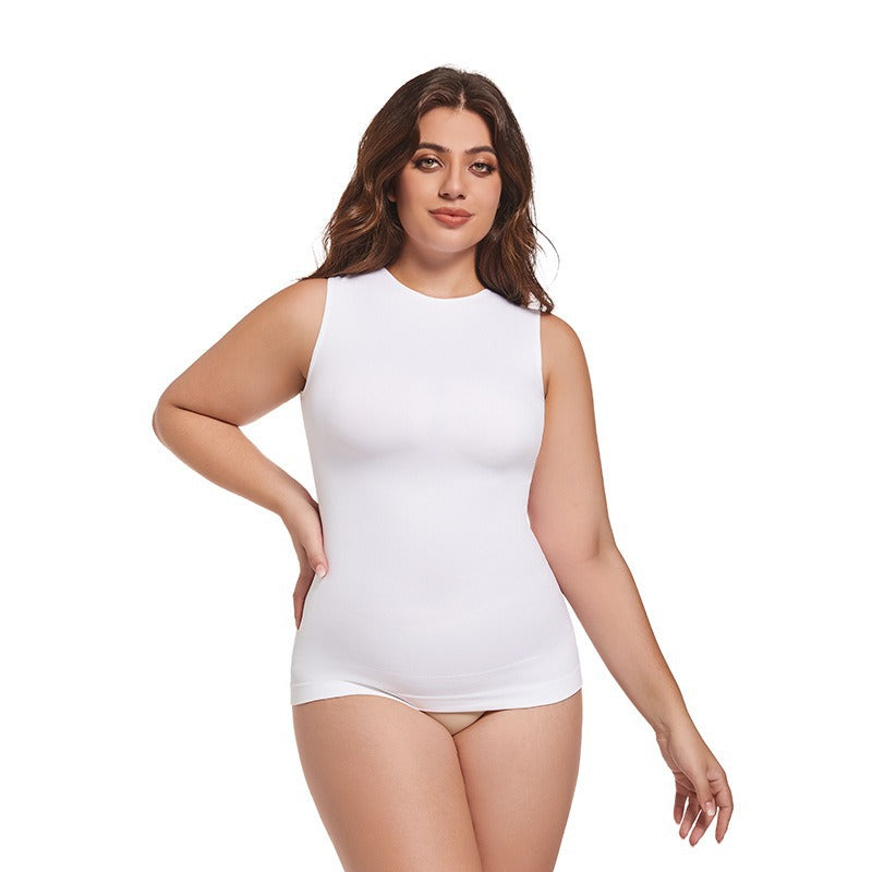 Women's Sleeveless Round Neck Slim Fit Skinny Body Shaping Top
