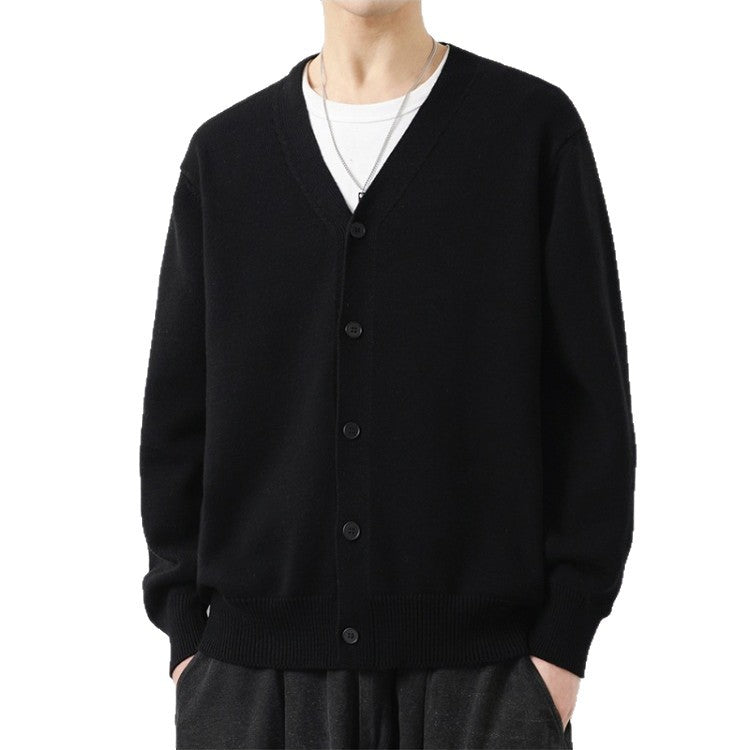 V-hals Sweater Efterår Vinter Varm Strikket Overtøj