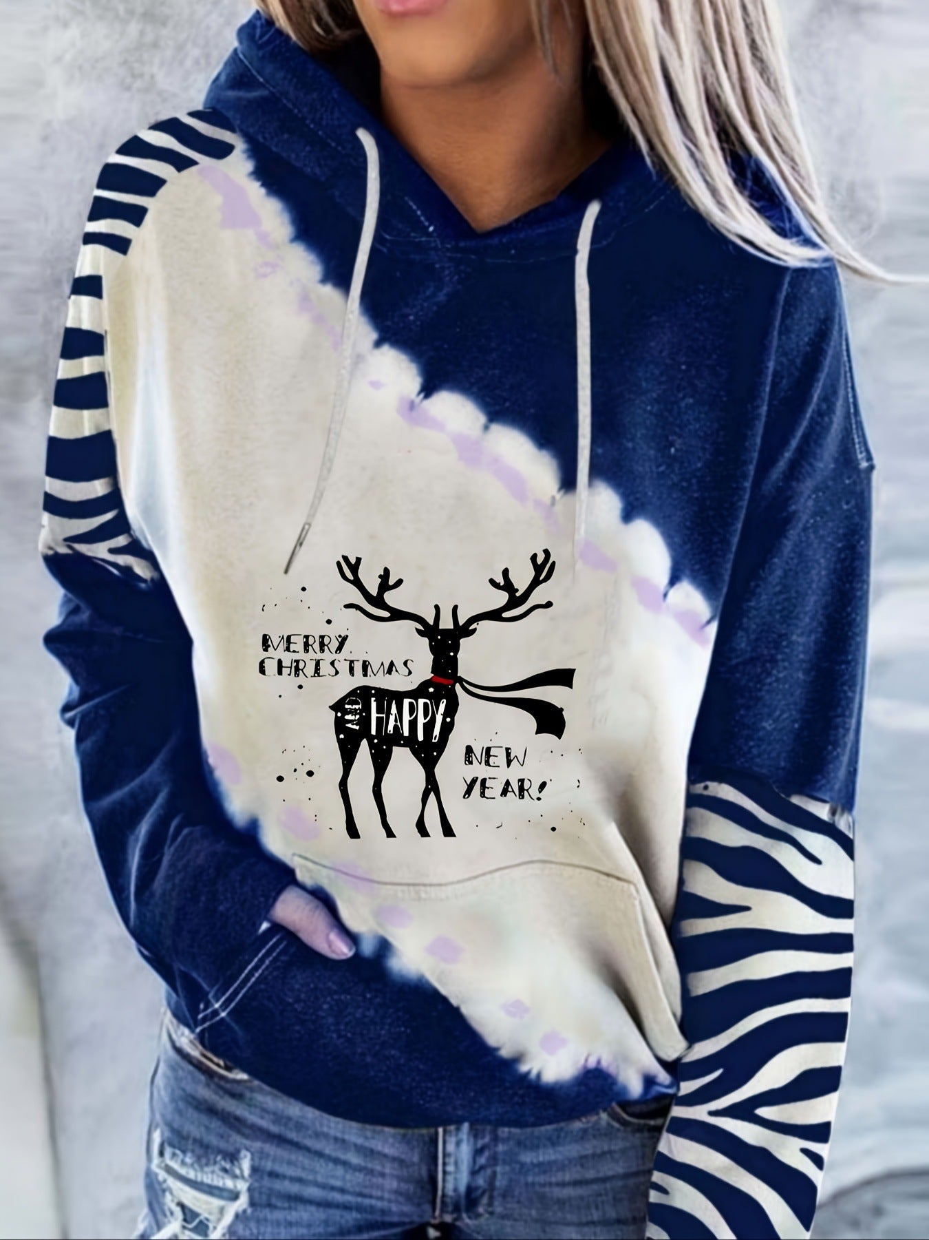 Digital-Print Casual Streetwear Dame Hættetrøje 3D