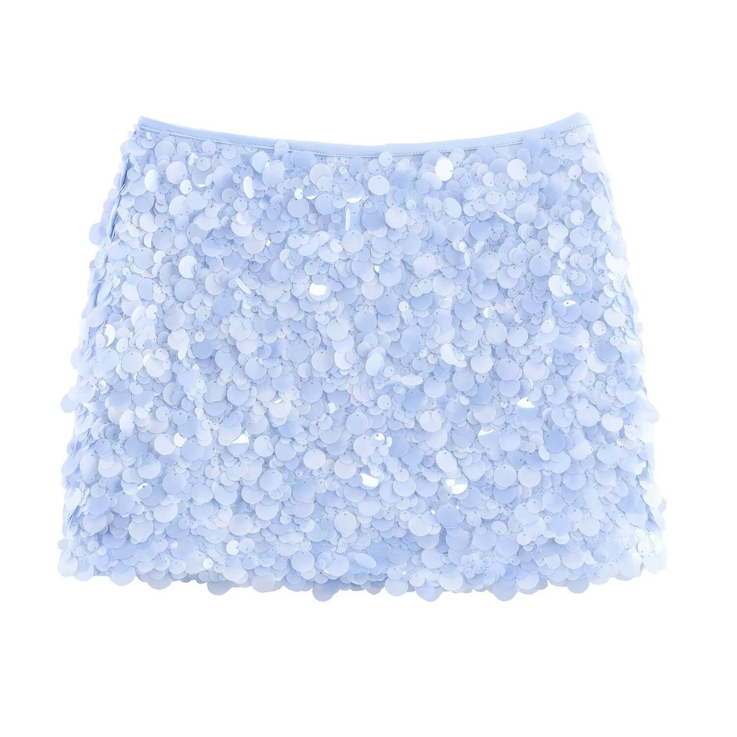 Lady Sequin Decorated Mini Skirt