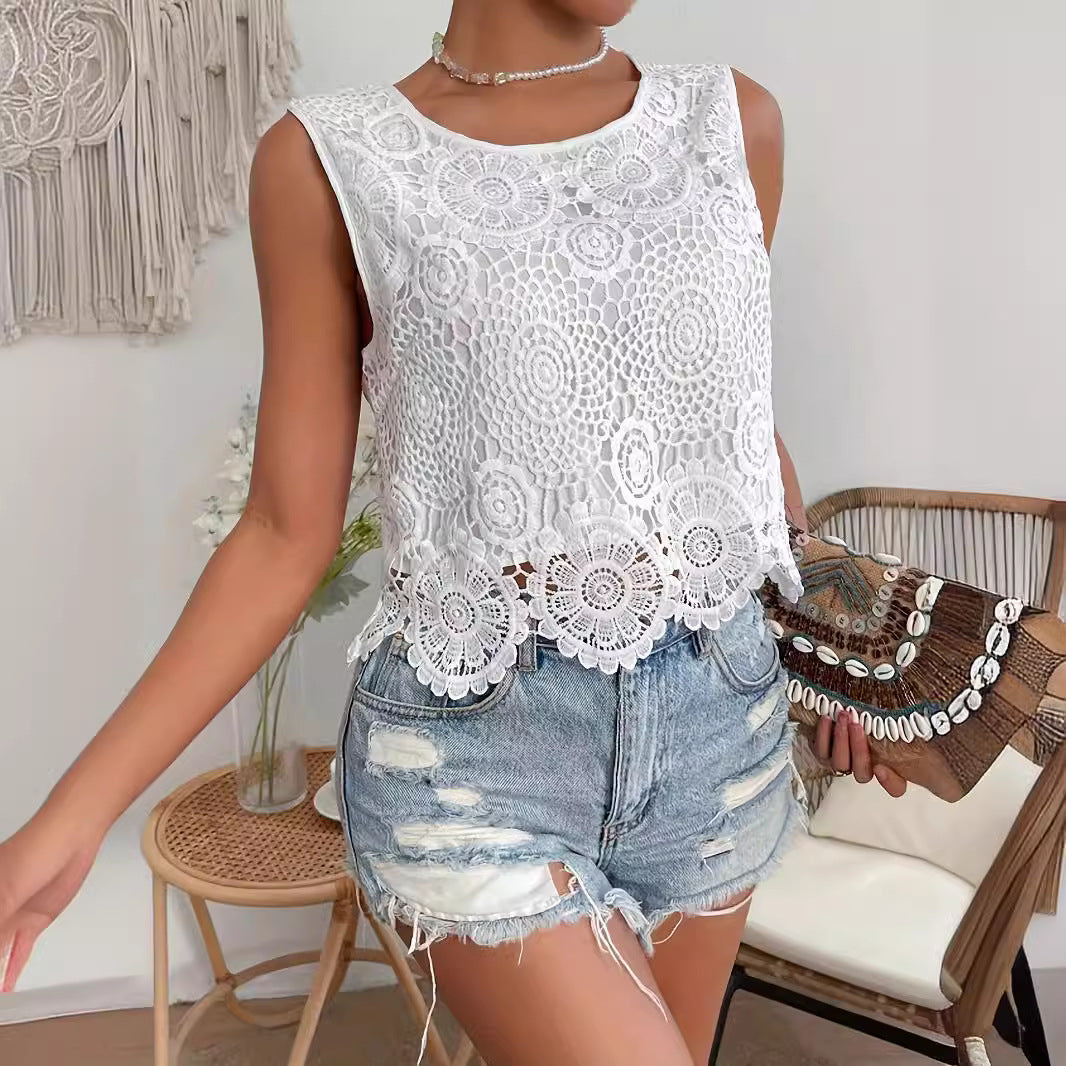 Kort ensfarvet blonde casual underdelstrøje